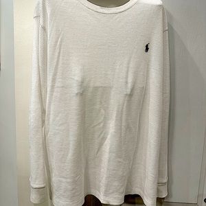 Polo by Ralph Lauren White 2XB Big Mans Long Sleeve Thermal shirt NWOT